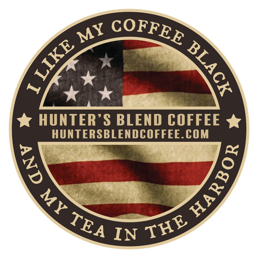 Tea in the Harbor Sticker- USA Made - Hunter's Blend Coffee