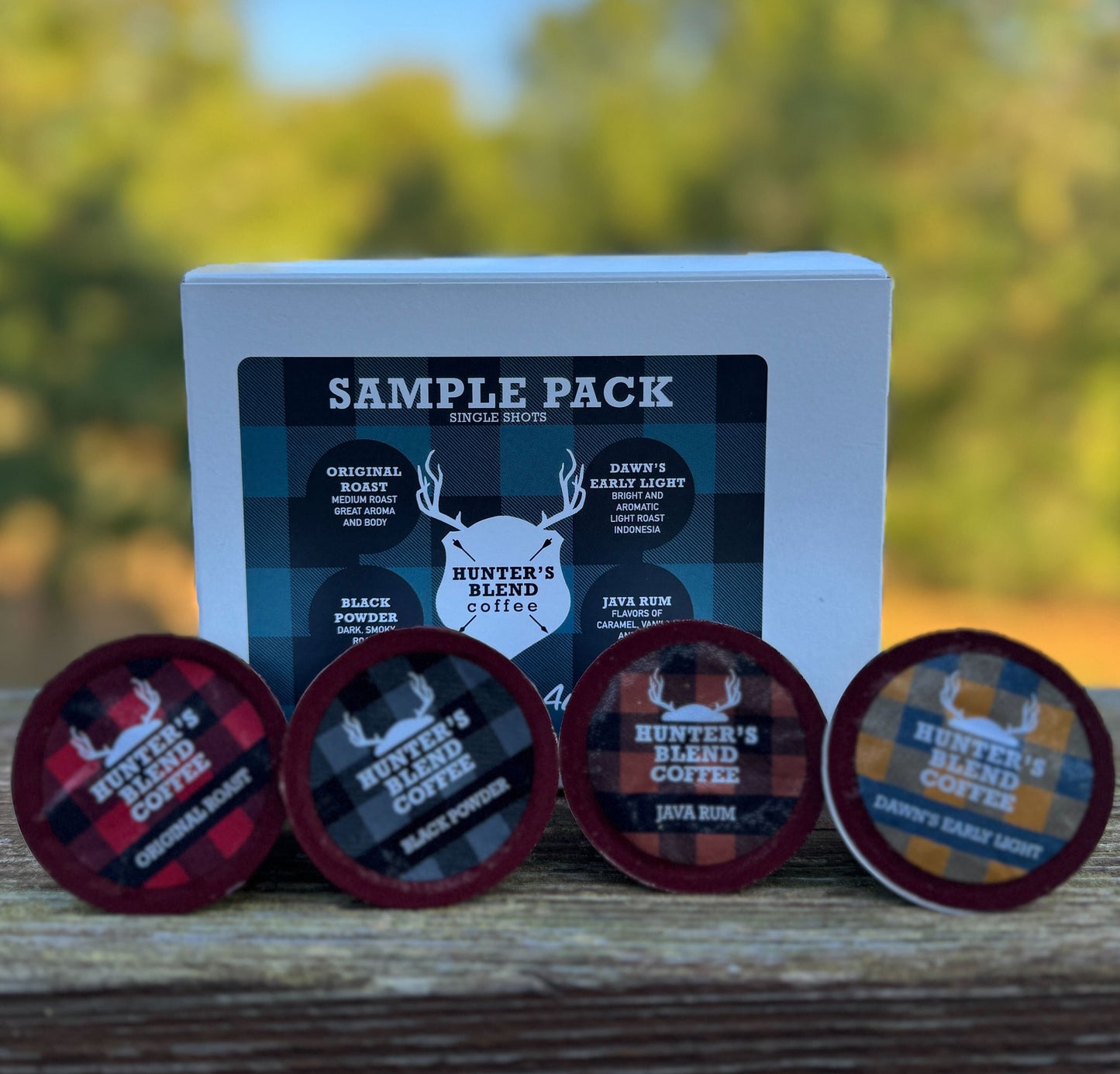 Sample Pack | Single Shots - 12 or 60ct. - Hunter's Blend Coffee