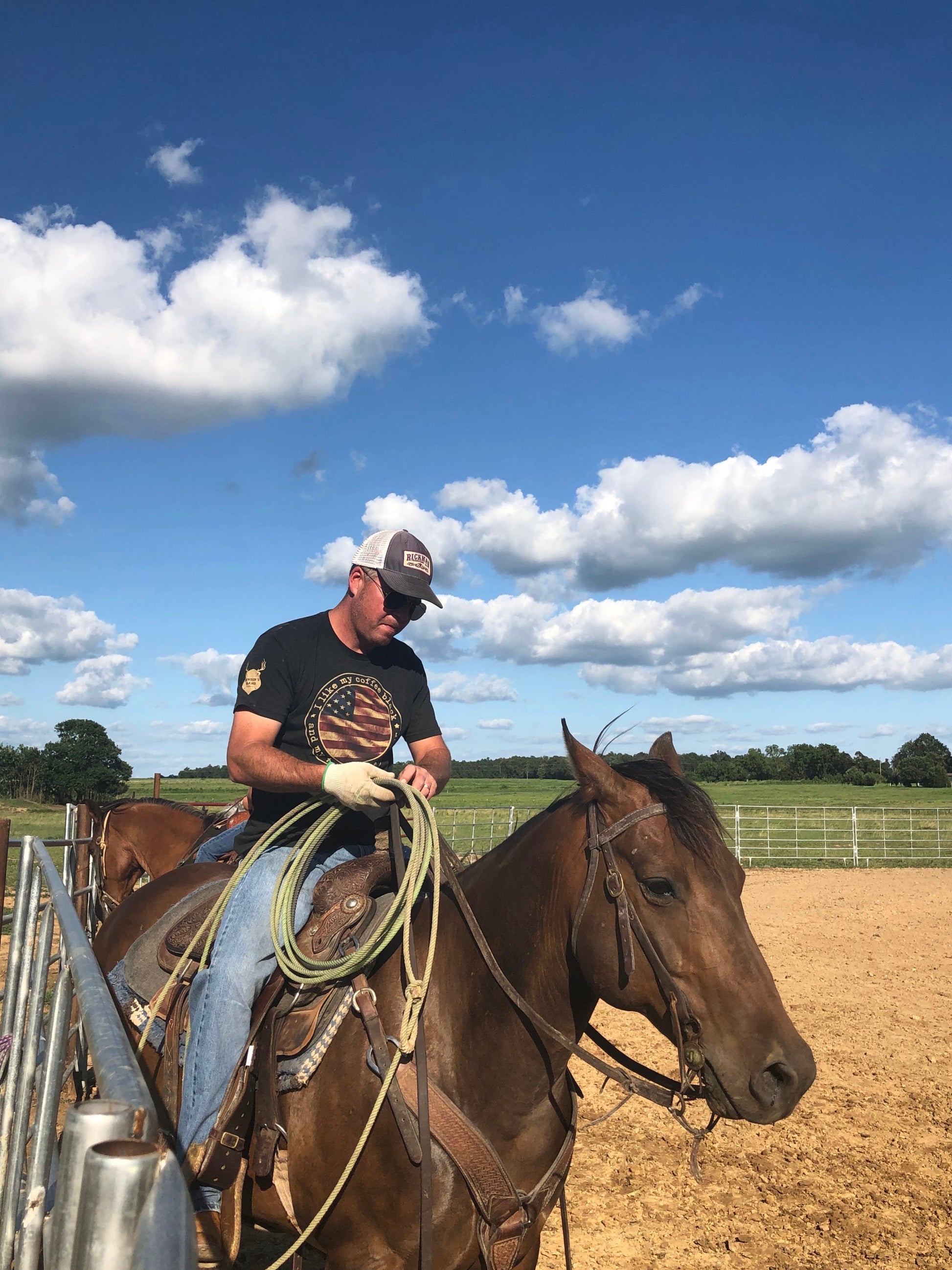 Renounce Tea Flag Tee - USA MADE - Hunter's Blend Coffee