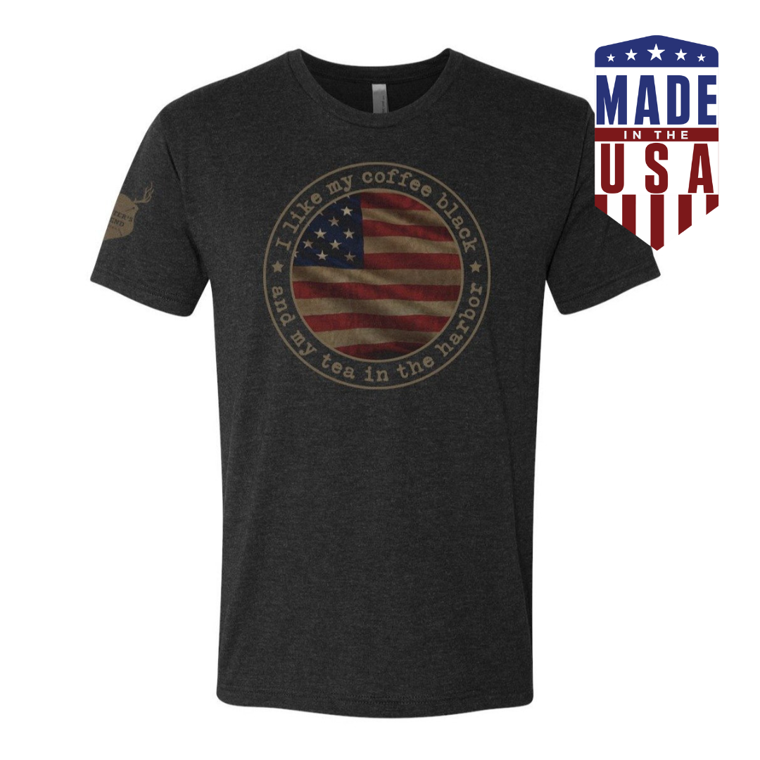 Renounce Tea Flag Tee - USA MADE - Hunter's Blend Coffee