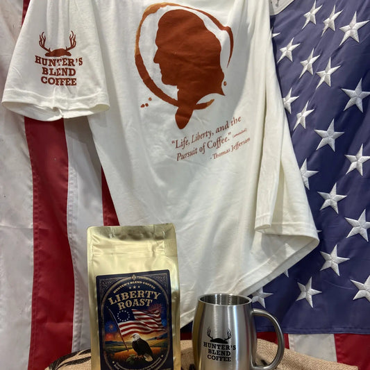 Pursuit of Coffee Tee, Stainless Steel Mug & Coffee Bundle | Save 10%