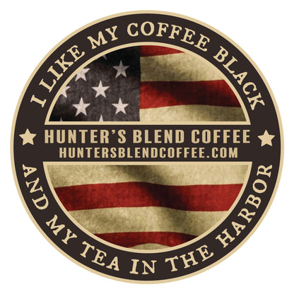 Tea in the Harbor  Sticker- USA Made - Hunter's Blend Coffee