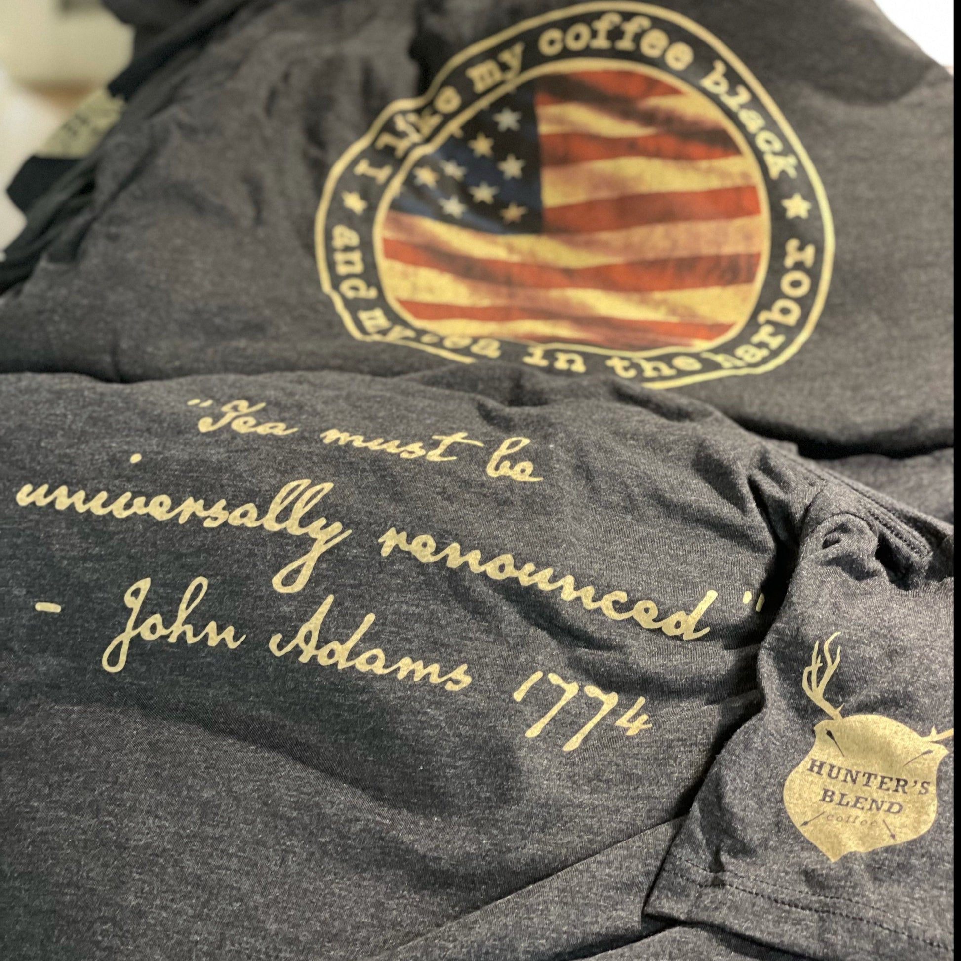 Renounce Tea Flag Tee - USA MADE - Hunter's Blend Coffee